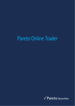 Läs mer om Pareto Online Trader i vårt produktblad