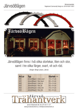 JärvsöBågen - Järvsö Trähantverk