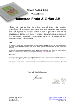 Jonas - Halmstad Frukt & Grönt