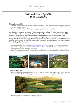 PROPEL AFRICA Golfresa till Norra Sydafrika 20