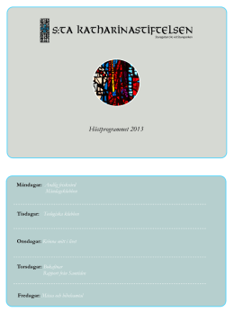 Höstprogrammet 2013 - katharinastiftelsen.se