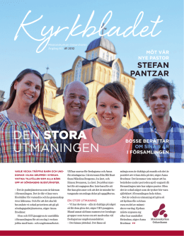 Kyrkbladet #1 2012 - Missionskyrkan Oskarshamn