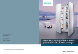 Siemens nya kylskåp håller frukt och grönsaker fräscha dubbelt så