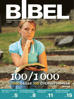 Nummer 3 2013 - Svenska Bibelsällskapet