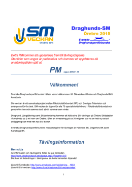 PM Draghunds-SM 2015 utg 2015-01-14