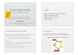 Presentation (pdf) - Learning study