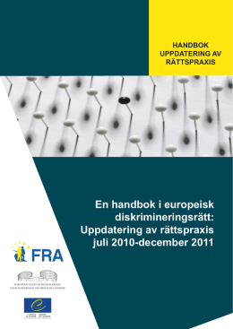 Handbook on European non-discrimination law update