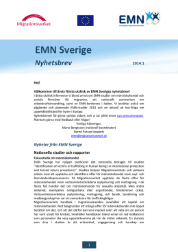 EMN Sverige Nyhetsbrev 2014:1