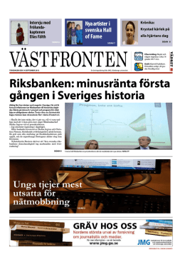 Riksbanken: minusränta första gången i Sveriges historia