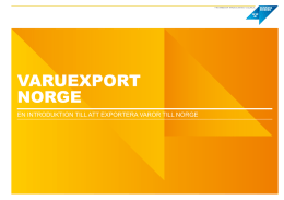 VARUEXPORT NORGE - Business Sweden