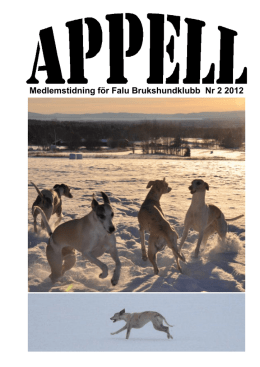 Appell #2, 2012 - Falu Brukshundklubb