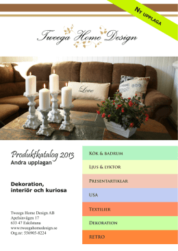 Produktkatalog 2013 - Tweega Home Design