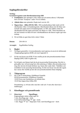 Seglingsföreskrifter för Granskärsregattan 2014-08-16