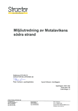 Rapport Motalavikens sodra strand 20100616 slutlig