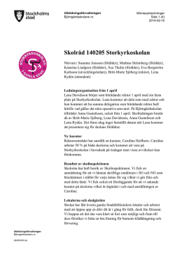 Skolråd ST 20140205(54 kB, pdf) - Storkyrkoskolan