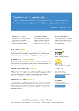 CareBuilder Journalsystem