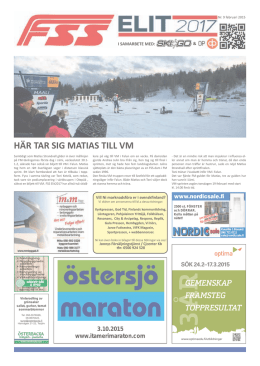 SÖK 24.2–17.3.2015 - Finlands Svenska Skidförbund rf