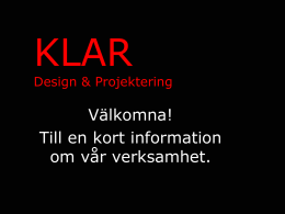 KLAR design & Projektering