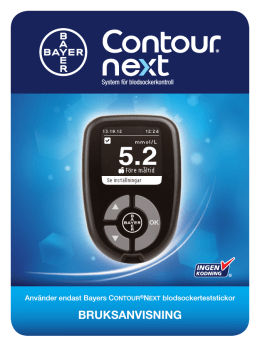 bruksanvisningen för Contour®next - Bayer Diabetes Care