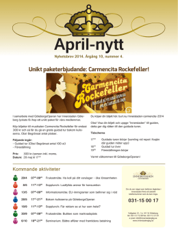 April-nytt - Innerstaden Göteborg