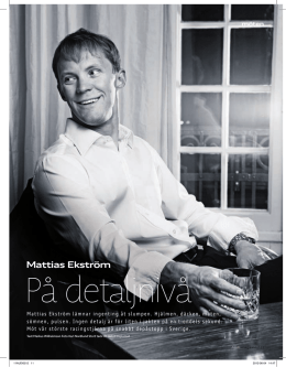 Mattias Ekström i Audi magasin nr 2 2012