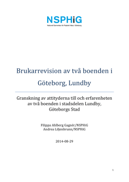 Slutrapport brukarrevision Lundby reviderad 140902
