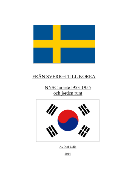 FRÅN SVERIGE TILL KOREA NNSC arbete l953