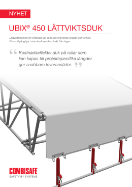 UBIX® 450 Lättviktsduk broschyr