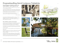Programhandling Astrid Lindgrens Trädgårdar