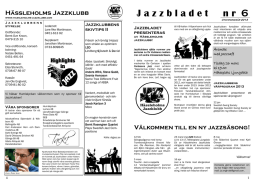 Jazzbladet Nr 6 2013 - Hässleholms Jazzklubb