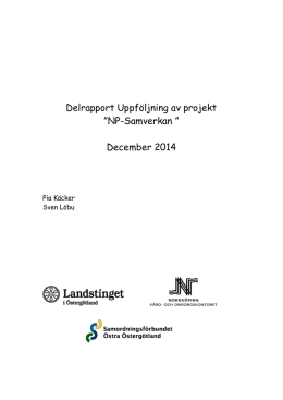 Delrapport Uppföljning av projekt ”NP