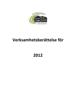 vår verksamhetsberättlese 2012