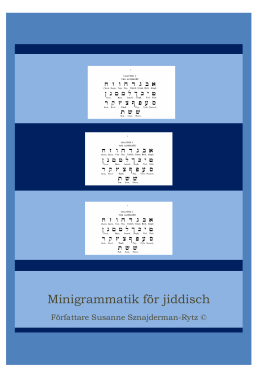 Minigrammatik för jiddisch