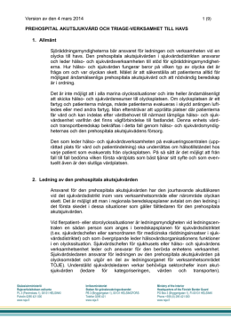 Prehospital akutsjukv&aring;rd och triage