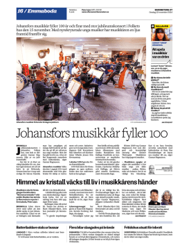 Johansfors musikkår fyller 100