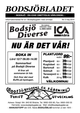 Nr. 3 - 2014 - Bodsjöbygden