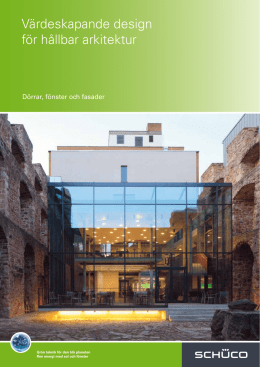 Brochures no. Värdeskapande design för hållbar arkitektur