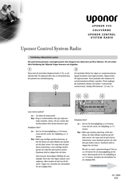 Uponor Control System Radio