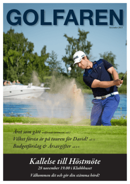 Golfaren 2013 - Tranås Golfklubb