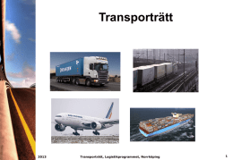Transporträtt - Logistikprogrammet.org