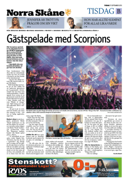 Ola Hjelm gästspelar med Scorpions