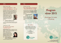 Föreningsprogrammet för våren 2015