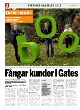 Dagens Industri, 25 oktober 2012