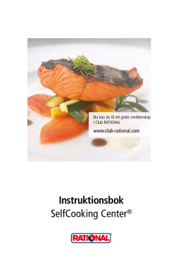 Instruktionsbok SelfCooking Center®