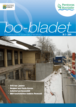 Bo-Bladet Nr 1 2014 - Perstorps Bostäder AB
