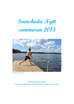 Svensboda Nytt sommaren 2013