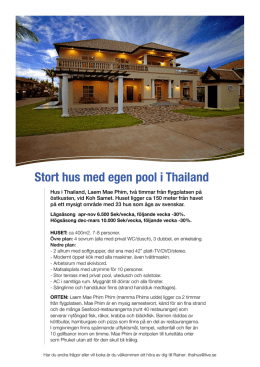 Stort hus med egen pool i Thailand