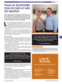 Hela artikeln, om Lind & Schultz, i PDF-format