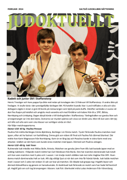 Nummer 2 2014 - saltsjö judo