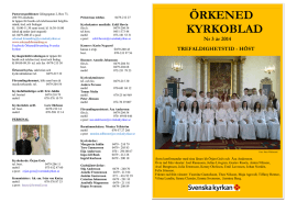 Kyrkoblad nr 3 2014 - Örkeneds Församling